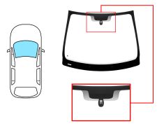 PARE-BRISE RENAULT CLIO 2013-2016 5 PORTES / BREAK / AVANT / VERT / ACOUSTIQUE / AVEC BASE MIROIR