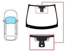 PARE-BRISE RENAULT CLIO 2013-2016 5 PORTES / BREAK / AVANT / VERT / ACOUSTIQUE / AVEC BASE MIROIR / AVEC CAPTEUR