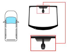 PARE-BRISE RENAULT ESPACE 2002-2006 AVANT / SOLEXTRA / AVEC BASE MIROIR / AVEC CAPTEUR / JOINTS PRÉMONTÉS