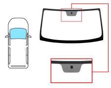 PARE-BRISE NISSAN KUBISTAR 2003-2008 AVANT / VERT / AVEC BASE MIROIR