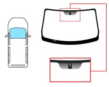 PARE-BRISE RENAULT KANGOO 2007-2013 AVANT / VERT / AVEC BASE MIROIR / FENÊTRE VIN