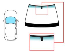 PARE-BRISE RENAULT LAGUNA 1994-1998 5 PORTES / BREAK / AVANT / VERT BANDE VERTE / AVEC BASE MIROIR