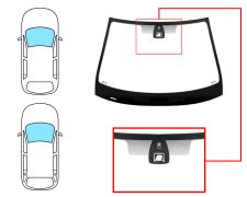PARE-BRISE RENAULT LAGUNA 2001-2005 5 PORTES / BREAK / AVANT / SOLEXTRA / AVEC BASE MIROIR / AVEC CAPTEUR MODIFIÉ