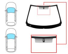 PARE-BRISE RENAULT LAGUNA 2007-2011 5 PORTES / BREAK / AVANT / VERT / AVEC BASE MIROIR / JOINTS PRÉMONTÉS