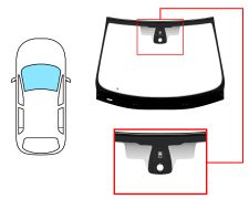 PARE-BRISE RENAULT LATITUDE 2011-2015 AVANT / VERT / AVEC BASE MIROIR / AVEC CAPTEUR