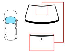 PARE-BRISE RENAULT MEGANE 1996-1999 COUPÉ / CABRIOLET / AVANT / VERT / AVEC BASE MIROIR