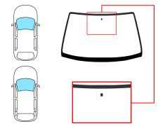PARE-BRISE RENAULT MEGANE 1996-1999 4/5 PORTES / BREAK / AVANT / VERT / AVEC BASE MIROIR / SANS SERIGRAPHIE