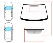 PARE-BRISE RENAULT MEGANE 1996-1999 4/5 PORTES / BREAK / AVANT / VERT / AVEC BASE MIROIR / SERIGRAPHIÉ