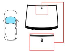 PARE-BRISE RENAULT MODUS 2004-2008 AVANT / VERT / ACOUSTIQUE / AVEC BASE MIROIR
