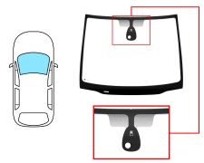 PARE-BRISE RENAULT MODUS 2004-2008 AVANT / VERT / AVEC BASE MIROIR / AVEC CAPTEUR