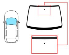 PARE-BRISE RENAULT SCENIC 1996-1999 AVANT / VERT / AVEC BASE MIROIR / SANS SERIGRAPHIE 