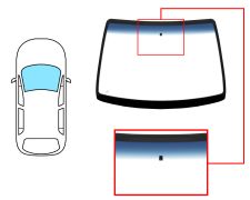 PARE-BRISE RENAULT SCENIC 1996-1999 AVANT / VERT BANDE BLEUE / AVEC BASE MIROIR