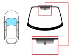 PARE-BRISE RENAULT SCENIC / GRAND SCENIC 2002-2006 AVANT / VERT / AVEC BASE MIROIR