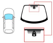 PARE-BRISE RENAULT SCENIC / GRAND SCENIC 2002-2006 AVANT / SOLEXTRA / ACOUSTIQUE / AVEC BASE MIROIR / AVEC CAPTEUR