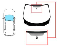 PARE-BRISE RENAULT SCENIC / GRAND SCENIC 2009-2012 AVANT / VERT / AVEC BASE MIROIR