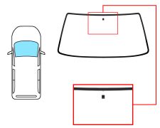 PARE-BRISE RENAULT EXPRESS 1986-1991 AVANT / CLAIR / AVEC BASE MIROIR
