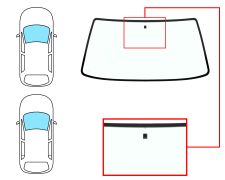 PARE-BRISE RENAULT SUPER 5 1984-1996 3/5 PORTES / AVANT / VERT / AVEC BASE MIROIR