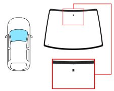 PARE-BRISE RENAULT TWINGO 1992-1998 AVANT / VERT / AVEC BASE MIROIR