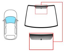 PARE-BRISE RENAULT TWINGO 1992-1998 AVANT / VERT / AVEC BASE MIROIR / AVEC SERIGRAPHIE
