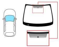 PARE-BRISE RENAULT TWINGO 2008-2012 AVANT / VERT / AVEC BASE MIROIR