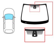 PARE-BRISE RENAULT TWINGO 2007-2012 AVANT / VERT / AVEC BASE MIROIR / AVEC CAPTEUR