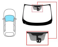 PARE-BRISE RENAULT KADJAR 2015-2018 AVANT / VERT / ACOUSTIQUE / AVEC BASE MIROIR / AVEC CAPTEUR MODIFIÉ / JOINTS PRÉMONTÉS