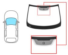 PARE-BRISE RENAULT KOLEOS 2016-2020 AVANT / VERT / ACOUSTIQUE / AVEC BASE MIROIR / JOINTS PRÉMONTÉS