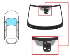 PARE-BRISE RENAULT KOLEOS 2016-2020 AVANT / VERT / ACOUSTIQUE / AVEC BASE MIROIR / AVEC CAPTEUR / AVEC SUPPORT CAMÉRA / JOINTS PRÉMONTÉS