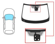 PARE-BRISE RENAULT KOLEOS 2016-2020 AVANT / VERT / ACOUSTIQUE / AVEC BASE MIROIR MODIFIÉE / AVEC CAPTEUR MODIFIÉ / AVEC SUPPORT CAMÉRA / JOINTS PRÉMONTÉS