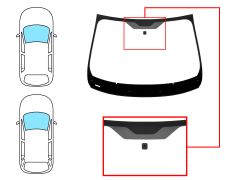 PARE-BRISE RENAULT MEGANE 2016-2020 5 PORTES / BREAK / AVANT / VERT / ACOUSTIQUE / AVEC BASE MIROIR / JOINTS PRÉMONTÉS