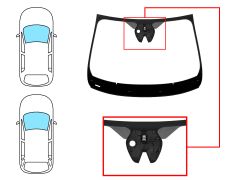 PARE-BRISE RENAULT MEGANE 2016-2020 5 PORTES / BREAK / AVANT / VERT / ACOUSTIQUE / AVEC BASE MIROIR / AVEC CAPTEUR / AVEC SUPPORT CAMÉRA / JOINTS PRÉMONTÉS