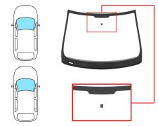 PARE-BRISE RENAULT CLIO 2019-> 5 PORTES / BREAK / AVANT / VERT / ACOUSTIQUE / AVEC BASE MIROIR / JOINTS PRÉMONTÉS