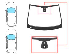 PARE-BRISE MITSUBISHI COLT 2023-> 5 PORTES / BREAK / AVANT / VERT / ACOUSTIQUE / AVEC BASE MIROIR / AVEC CAPTEUR / JOINTS PRÉMONTÉS