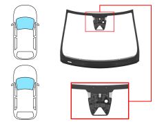 PARE-BRISE RENAULT CLIO 2019-> 5 PORTES / BREAK / AVANT / VERT / ACOUSTIQUE / AVEC BASE MIROIR / AVEC CAPTEUR / AVEC SUPPORT CAMÉRA / JOINTS PRÉMONTÉS