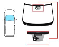 PARE-BRISE NISSAN TOWNSTAR 2021-> AVANT / VERT / AVEC BASE MIROIR / AVEC CAPTEUR / JOINT PRÉMONTÉ