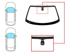 PARE-BRISE ROVER 75 1999-2005 4 PORTES / BREAK / AVANT / VERT / AVEC BASE MIROIR / AVEC CAPTEUR / JOINTS PRÉMONTÉS
