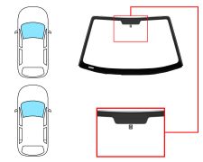 PARE-BRISE ROVER 200 1995-1999 3/5 PORTES / AVANT / VERT / AVEC BASE MIROIR / JOINTS PRÉMONTÉS