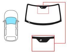 PARE-BRISE SAAB 93 2002-2007 CABRIOLET / AVANT / VERT / AVEC CAPTEUR / JOINTS PRÉMONTÉS