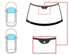 PARE-BRISE SAAB 93 2002-2007 4 PORTES / BREAK / AVANT / VERT / AVEC CAPTEUR / JOINTS PRÉMONTÉS