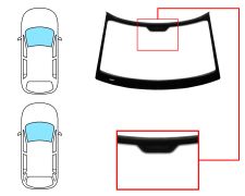 PARE-BRISE SAAB 95 1997-2001 4 PORTES / BREAK / AVANT / VERT / JOINTS PRÉMONTÉS EN HAUT