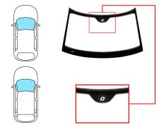 PARE-BRISE SAAB 95 1997-2001 4 PORTES / BREAK / AVANT / VERT / AVEC CAPTEUR / JOINTS PRÉMONTÉS EN HAUT