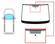 PARE-BRISE SEAT ALHAMBRA 2010-2022 AVANT / VERT / AVEC BASE MIROIR / JOINTS PRÉMONTÉS 