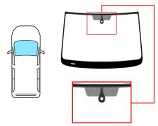 PARE-BRISE SEAT ALHAMBRA 2010-2022 AVANT / VERT / ACOUSTIQUE / AVEC BASE MIROIR / AVEC CAPTEUR / JOINTS PRÉMONTÉS