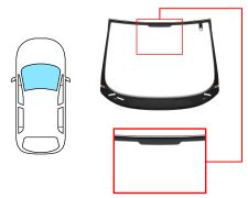 PARE-BRISE SEAT ALTEA 2004-2009 AVANT / VERT / VERRE CHAUFFANT / AVEC BASE MIROIR / AVEC CAPTEUR / JOINTS PRÉMONTÉS