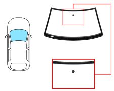 PARE-BRISE SEAT AROSA 2001-2004 AVANT / VERT / AVEC BASE MIROIR / JOINTS PRÉMONTÉS 
