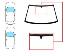 PARE-BRISE SEAT CORDOBA 1993-1997 2/4 PORTES / AVANT / CLAIR / AVEC BASE MIROIR / JOINT PRÉMONTÉ 