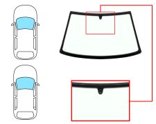 PARE-BRISE SEAT CORDOBA 1993-1997 2/4 PORTES / AVANT / VERT / AVEC BASE MIROIR / JOINT PRÉMONTÉ 