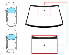 PARE-BRISE SEAT IBIZA 1997-1999 3/5 PORTES / AVANT / CLAIR / AVEC BASE MIROIR / JOINTS PRÉMONTÉS 