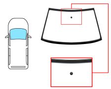 PARE-BRISE SEAT INCA 1995-2003 AVANT / CLAIR / AVEC BASE MIROIR / JOINTS PRÉMONTÉS 