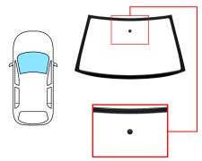 PARE-BRISE VOLKSWAGEN POLO CLASSIC / VARIANT 1995-2002 AVANT / VERT / AVEC BASE MIROIR / JOINTS PRÉMONTÉS 